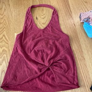 red halter top shirt